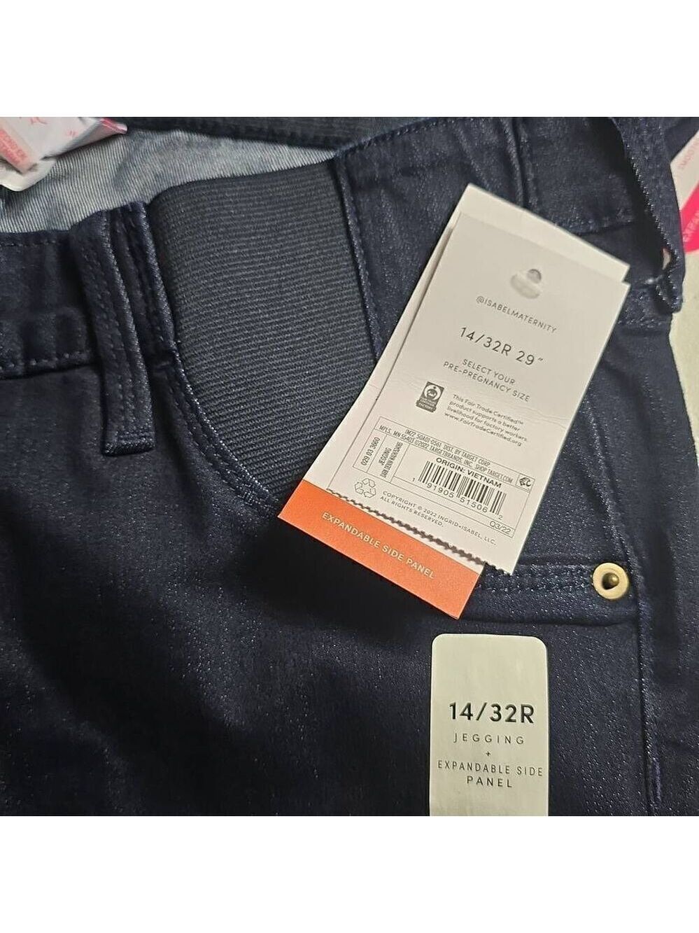 Isabel Maternity Dark Wash Jeggings 14/32R - Picture 3 of 4